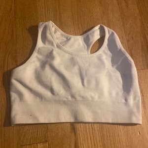 Small white sports bra